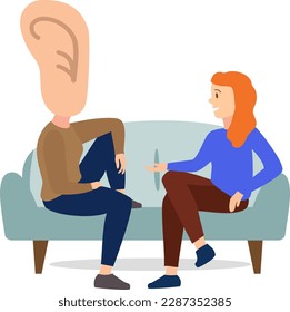 All ears: two people engaged in a conversation
