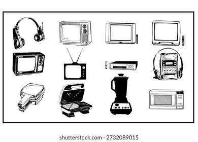 Gesamte Elektronik-System , Musikabspielgerät, Kopfhörer, Werker, Radio, TV, Video-Player, Mixer, Ofen