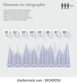 All the elements of the graph can be used to create your own graphics.
