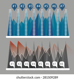 All the elements of the graph can be used to create your own graphics.