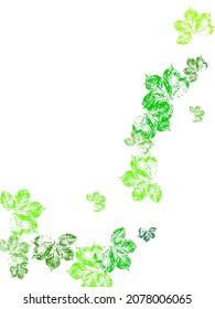 All elements are isolated and editable. Spring Leaf Banner. Watercolor style.