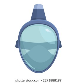 All face dive mask icon cartoon vector. Scuba swim. Summer water