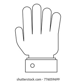 All finger icon. Outline illustration of all finger vector icon for web