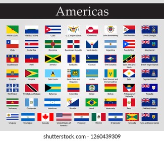 All flags of Americas