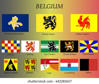 all flags of the Belgian states. Province of Belgium