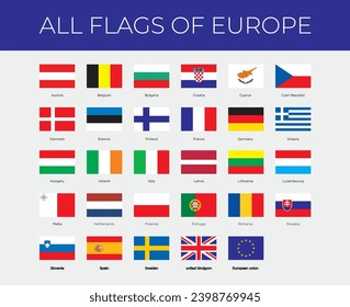 ALL FLAGS OF EUROPEAN COUNTRIES