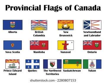 All Flags of regions of Canada