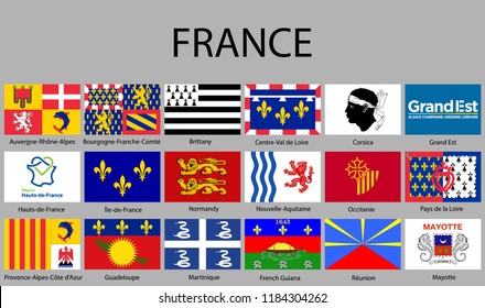 All Flags Regions France Vector Illustration Stock Vector (Royalty Free ...