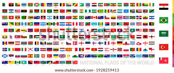 All flags of the world in official\
proportions. Flags\
collection.