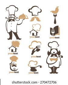 all for food, vector icon, symbols and logo collection