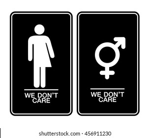 All Gender Restroom Sign. Male, Female Transgender . Vector Illustration,eps10