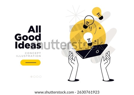 All good ideas. Vector illustration for website page design, web banner, social media banner, business presentation, marketing material.