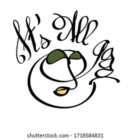 It's all good. Sprouted grain, sprout, or seedling.Quote to decorate your good beginnings.
