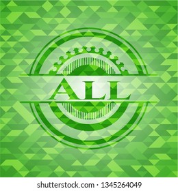 All green mosaic emblem