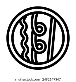 for all hair types product label caution line icon vector. for all hair types product label caution sign. isolated contour symbol black illustration