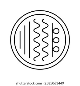 for all hair types product label caution line icon vector. for all hair types product label caution sign. isolated contour symbol black illustration