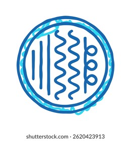 for all hair types product label caution doodle icon sketch vector. for all hair types product label caution sign. isolated symbol illustration