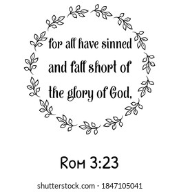 All Have Sinned Fall Short Glory Stock Vector (Royalty Free) 1847105041 ...