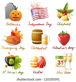 All Holidays In 1 Set - 9 Highly Detailed Icons