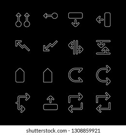 All icon set Royalty Vector Image in Black Background