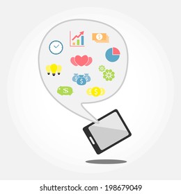 all idea in mobile phone. vector