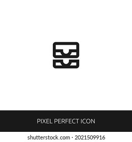 All inbox Pixel Perfect Icon for Web, App, Presentation. editable outline style. simple icon vector eps 10