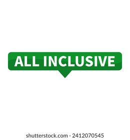 All Inclusive Green Rectangle Shape For Sale Promotion Business Marketing Social Media Information
