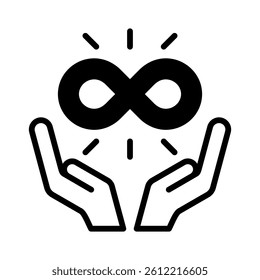 All Inclusive Icon Element for Design