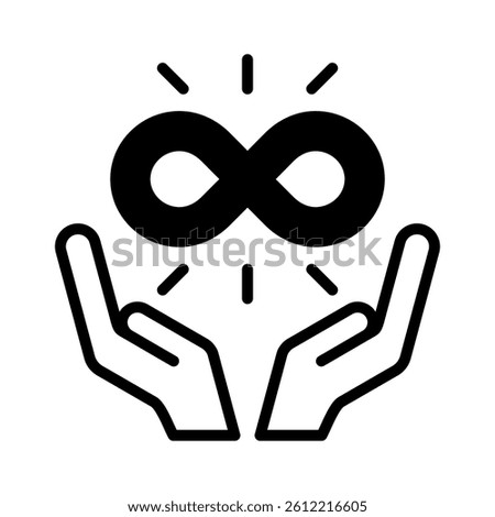 All Inclusive Icon Element for Design