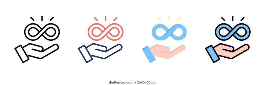 All Inclusive icon set multiple style collection