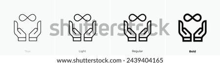 all inclusive icon. Thin, Light Regular And Bold style design isolated on white background