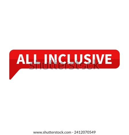 All Inclusive Red Rectangle Shape For Sale Promotion Business Marketing Social Media Information
