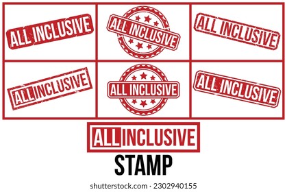 All inclusive Red Rubber Stamp set.