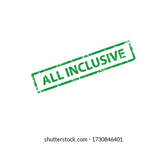 Textura vectorial de sello todo incluido. Impresión de cliché de goma. Elemento de diseño web o de impresión para signo, etiqueta