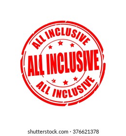 All Inclusive Vector Illustration Stamp Stock Vector (Royalty Free ...