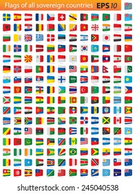 All independent world country flags