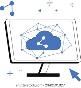 All Internet Illustration with flat design