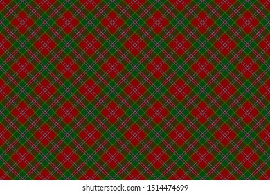 All Ireland Red Tartan. Seamless rectangle pattern for fabric, kilts, skirts, plaids. Diagonal cell