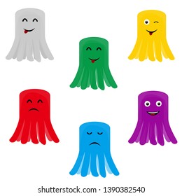 All kinds of emojis, squid motifs, smile icon set, moody, emoji. emoticons .