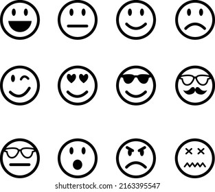 all kinds of emoticon logo vector