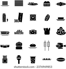 All Kinds of Snacks Icon in Solid Style Perfect for any Purpose and Presentation