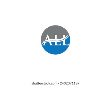ALL letter creative modern logo design vector icon template