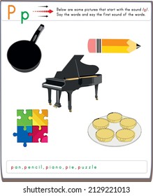 All the letters in the alphabet were shown with pictures and the student was asked to make that sound.