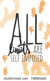 All limits are self imposed. Hand lettering and custom typography for your designs: t-shirts, bags, for posters,
