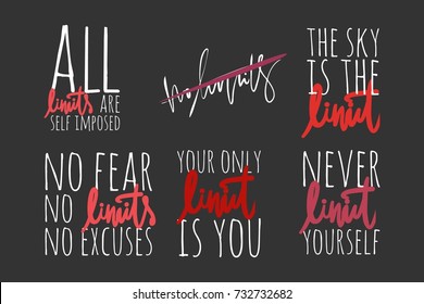 All limits are self imposed. No fear. No limits. No regrets  Hand lettering and custom typography for your designs: t-shirts, bags, for posters,