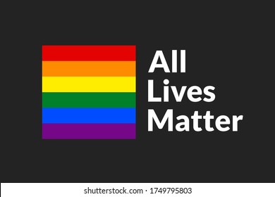 All Lives Matter concept. Template for background, banner, poster with text inscription. Vector EPS10 illustration