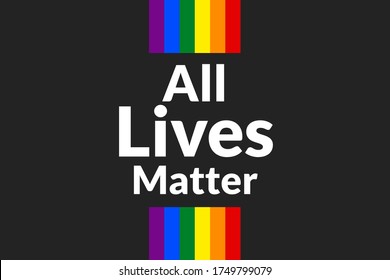 All Lives Matter concept. Template for background, banner, poster with text inscription. Vector EPS10 illustration