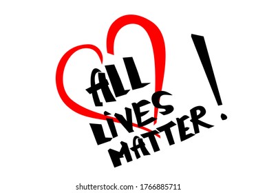 All lives matter no matter what color your skin is