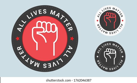 All Lives Matter stamp vector illustration. Vector certificate icon. Vector combination for certificate in flat style.