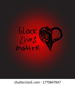 Texto de Todas las vidas importan. Afiche para detener la violencia. Vector 